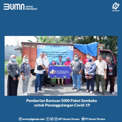 PT Garam Berikan 5000 Paket Sembako untuk Penanggulangan Covid-19