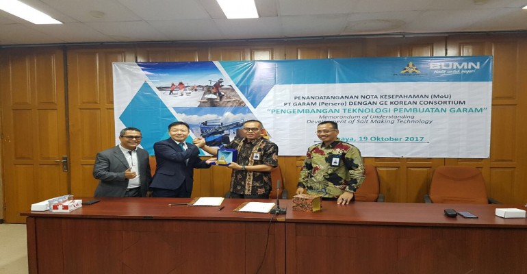 Penandatanganan MoU PT. GARAM (Persero) dengan Ge Korean Consortium