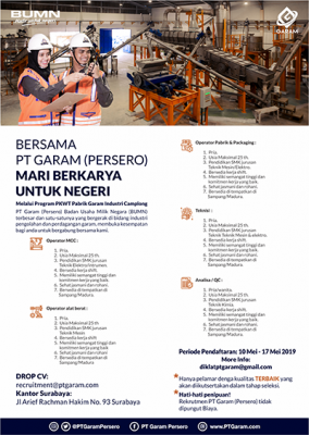 BERSAMA PT GARAM MARI BERKARYA UNTUK NEGERI